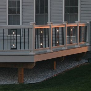 Perfect Panel Aluminum Railing with LED Lights - DEKOR Lighting