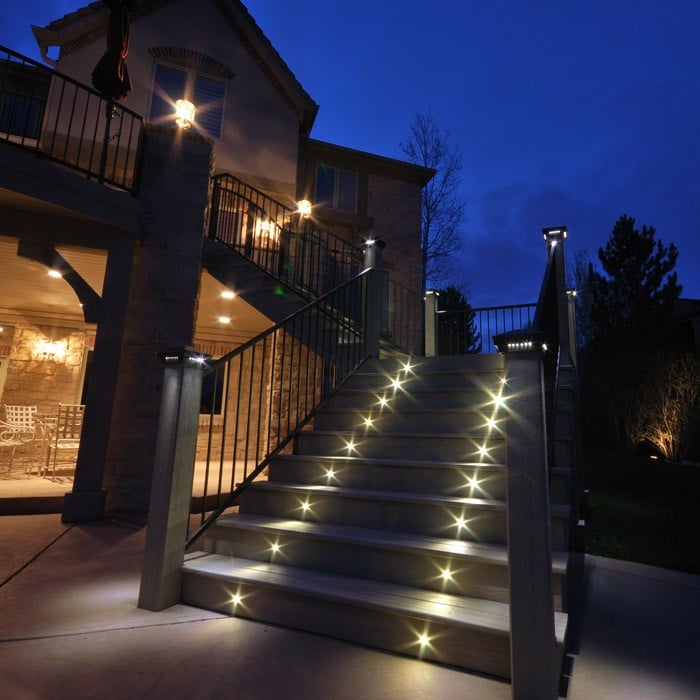 Low Voltage Deck Lights 10-Pack, Watt Outdoor Landscape LED Step  Lights f 価格比較