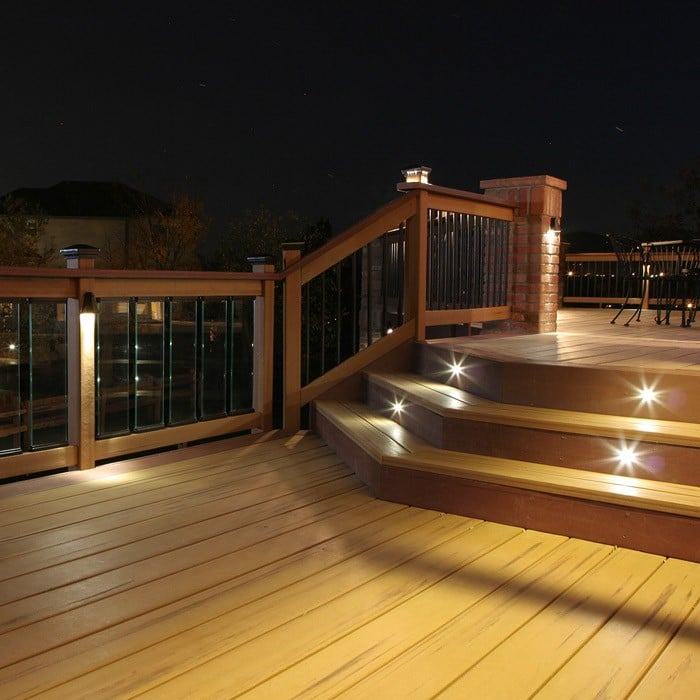 Outdoor Recessed Step Lights, LED Deck Stair Light Kit
