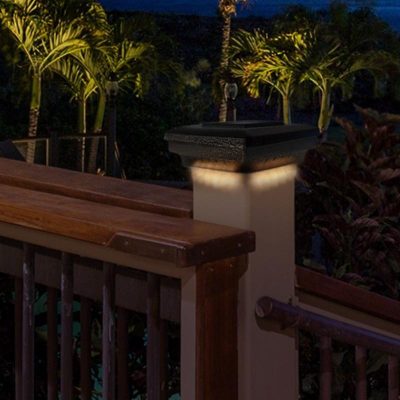 solar post cap lights